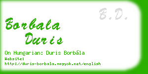 borbala duris business card